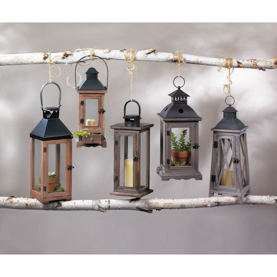 Lodge Wooden Lantern 