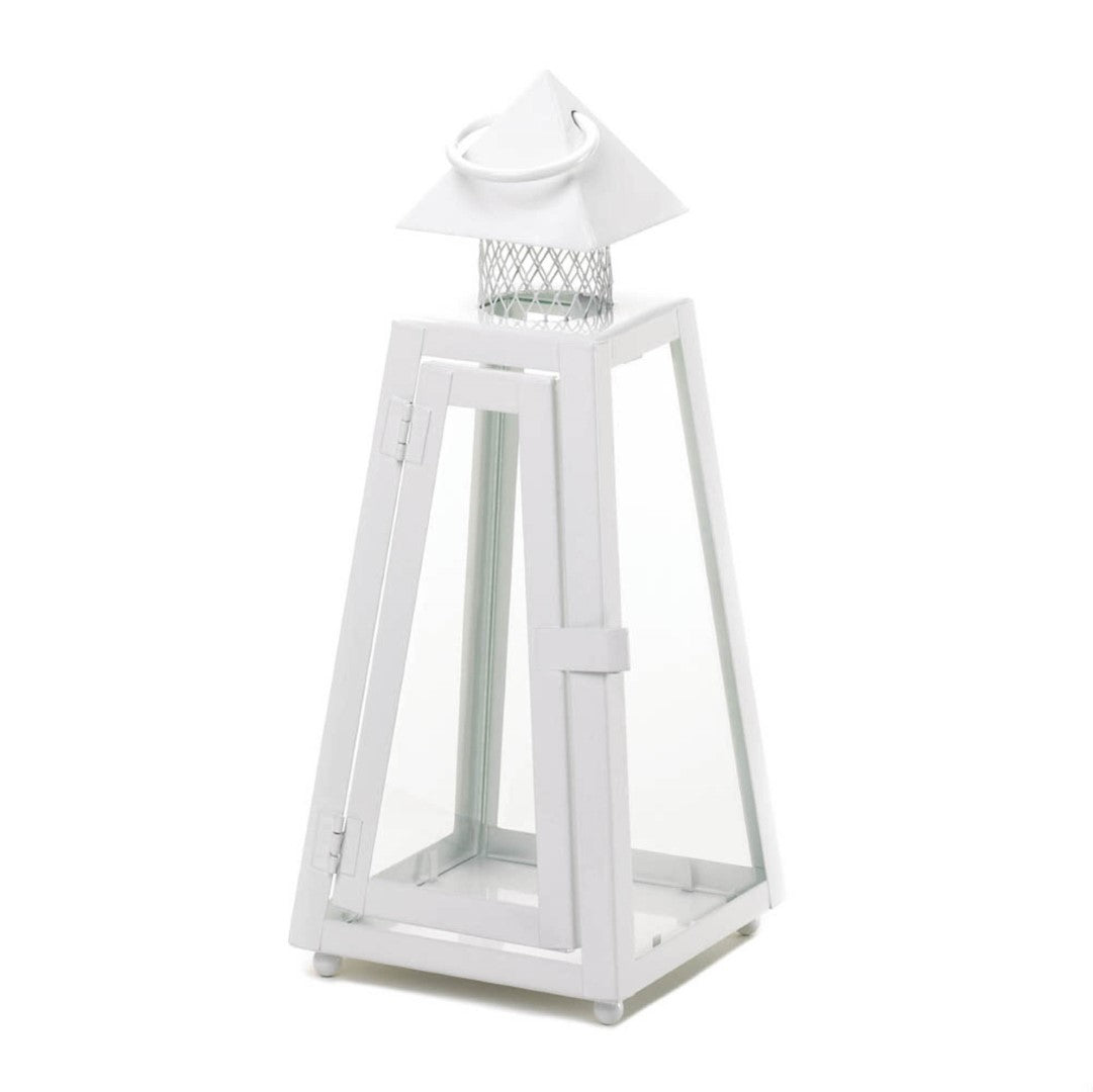 Summit White Candle Lantern 