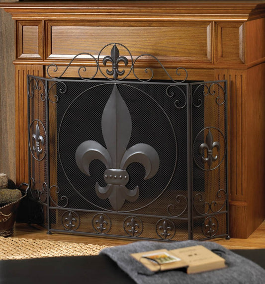 Fleur-De-Lis Fireplace Screen 