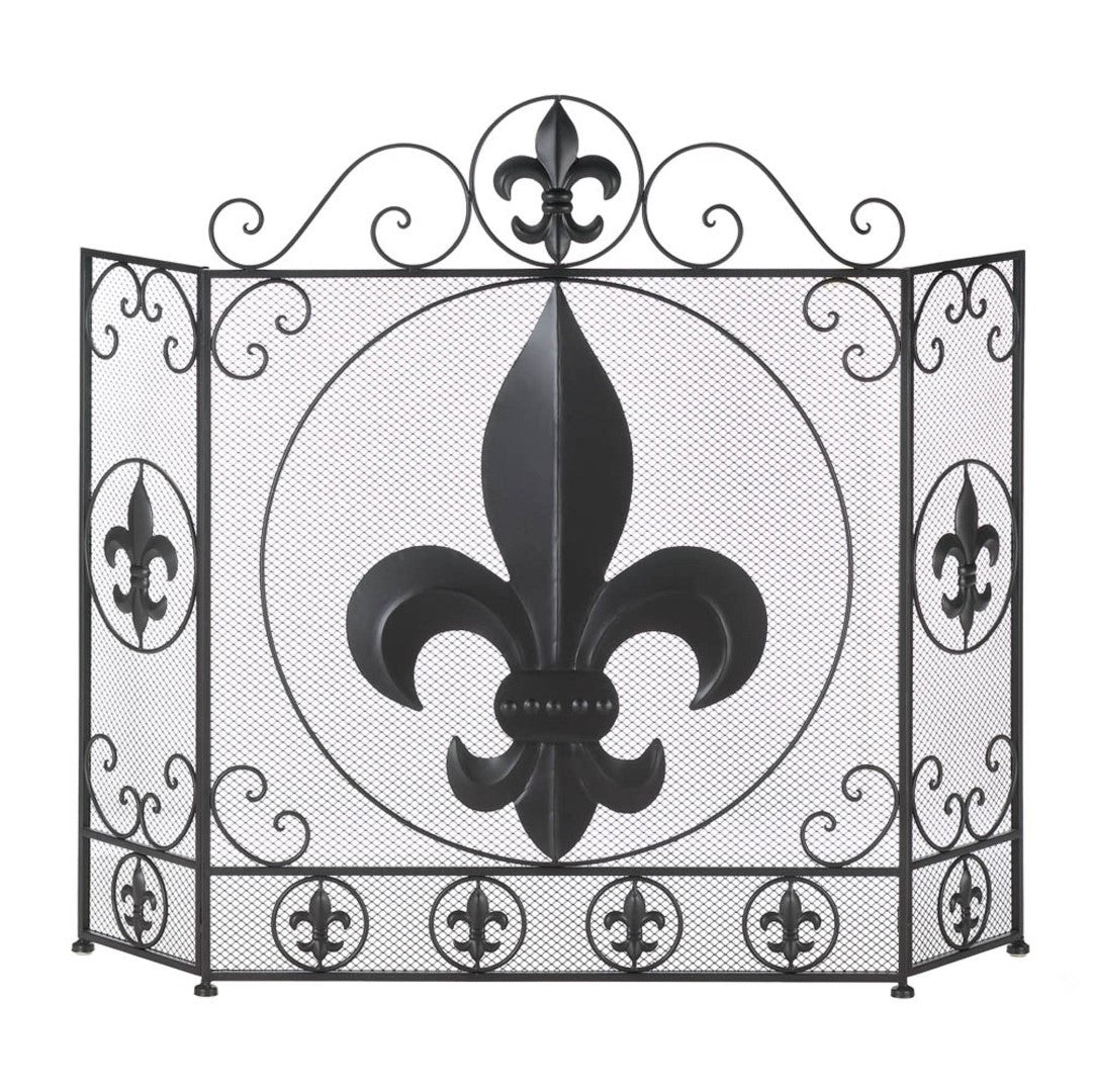 Fleur-De-Lis Fireplace Screen 