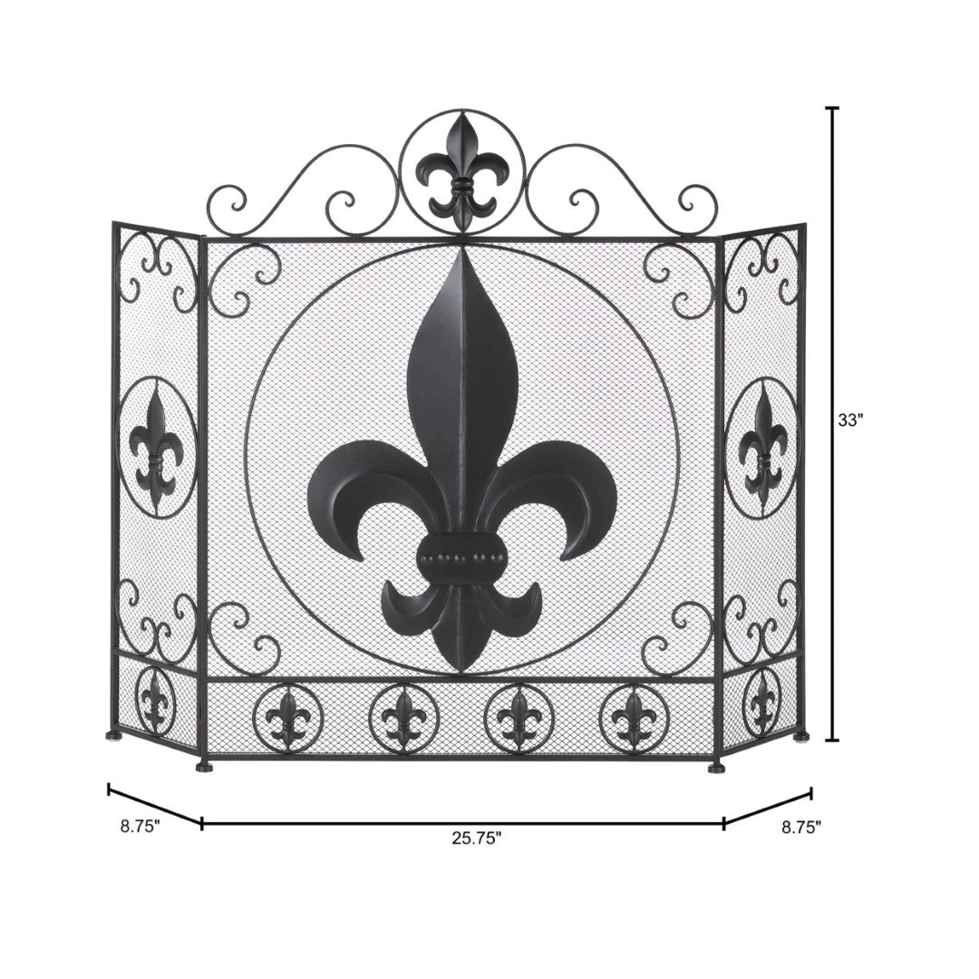 Fleur-De-Lis Fireplace Screen 