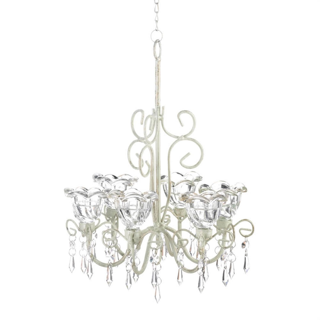 Crystal Blooms Candle Chandelier 