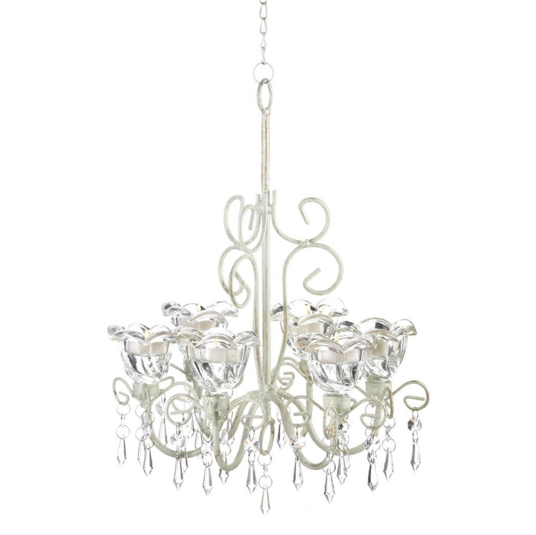 Crystal Blooms Candle Chandelier 