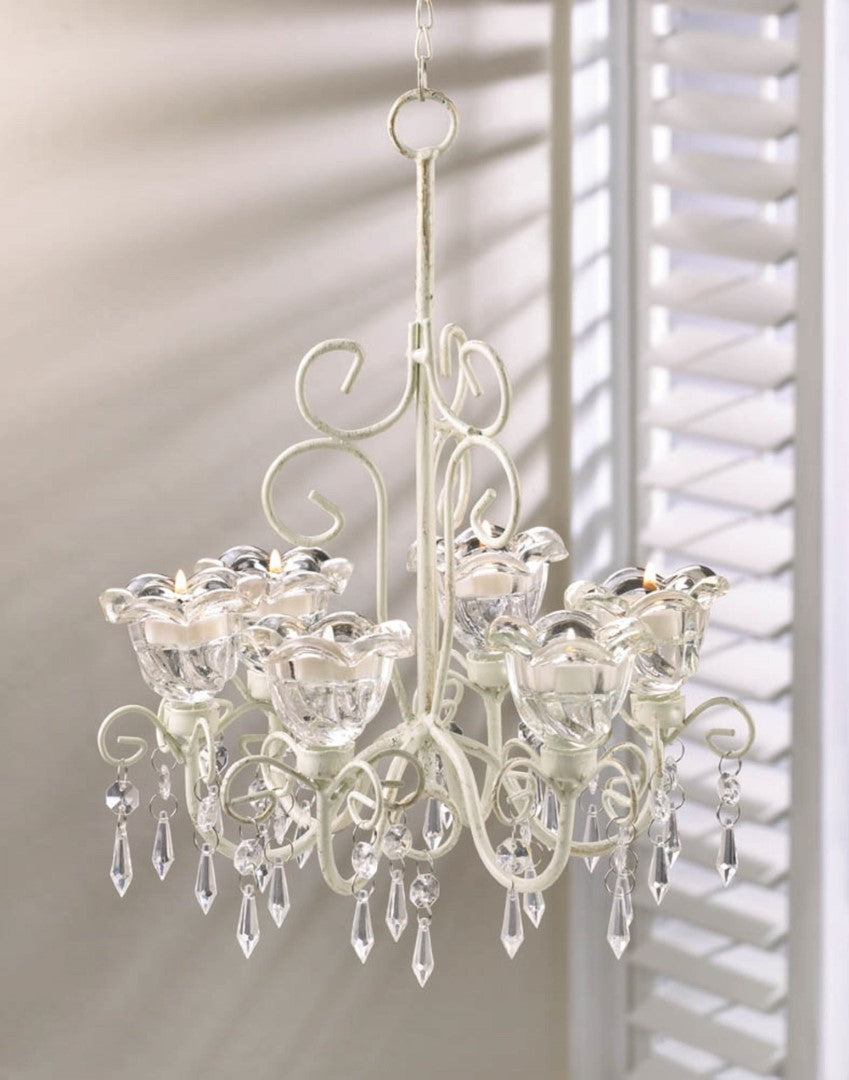 Crystal Blooms Candle Chandelier 