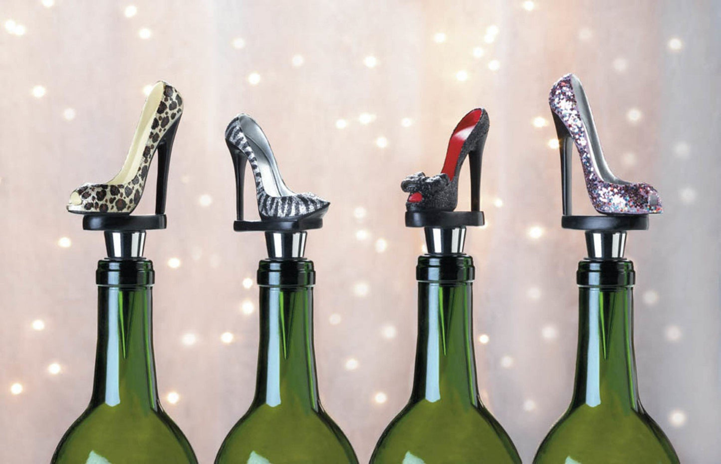 Glitter Shoe Bottle Stopper 