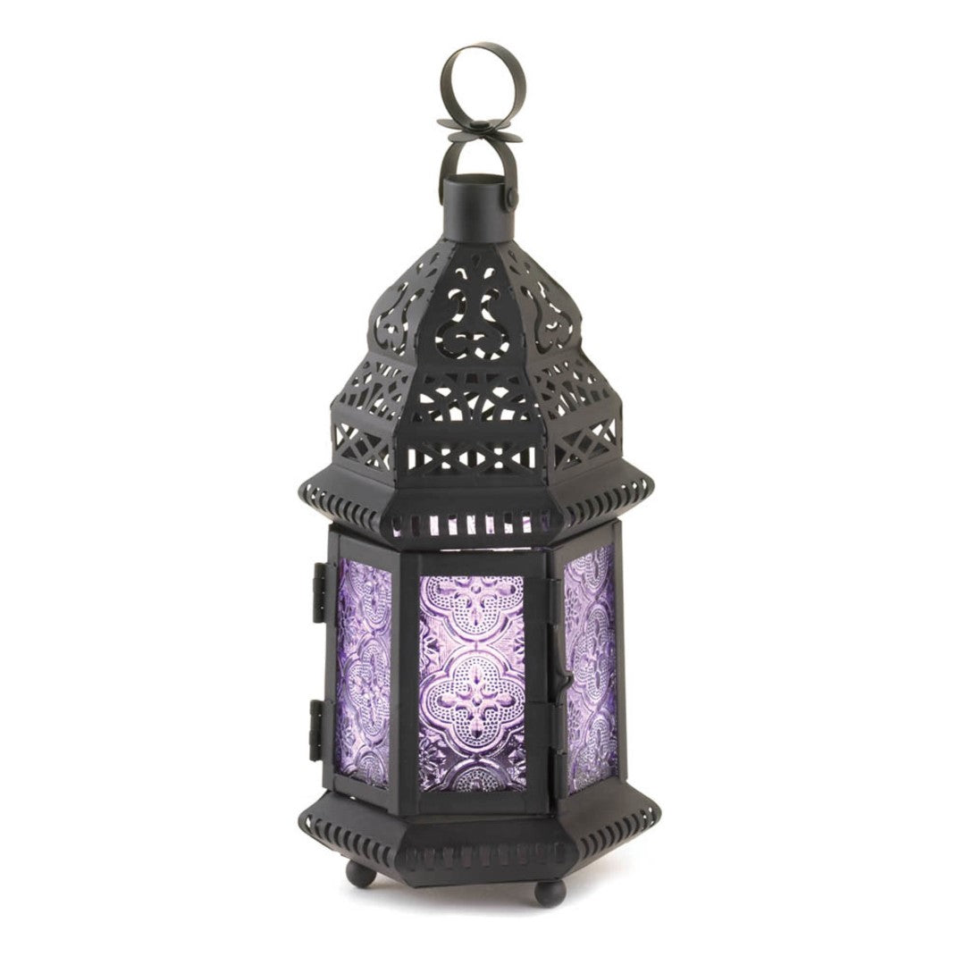 Purple Moroccan Style Lantern 