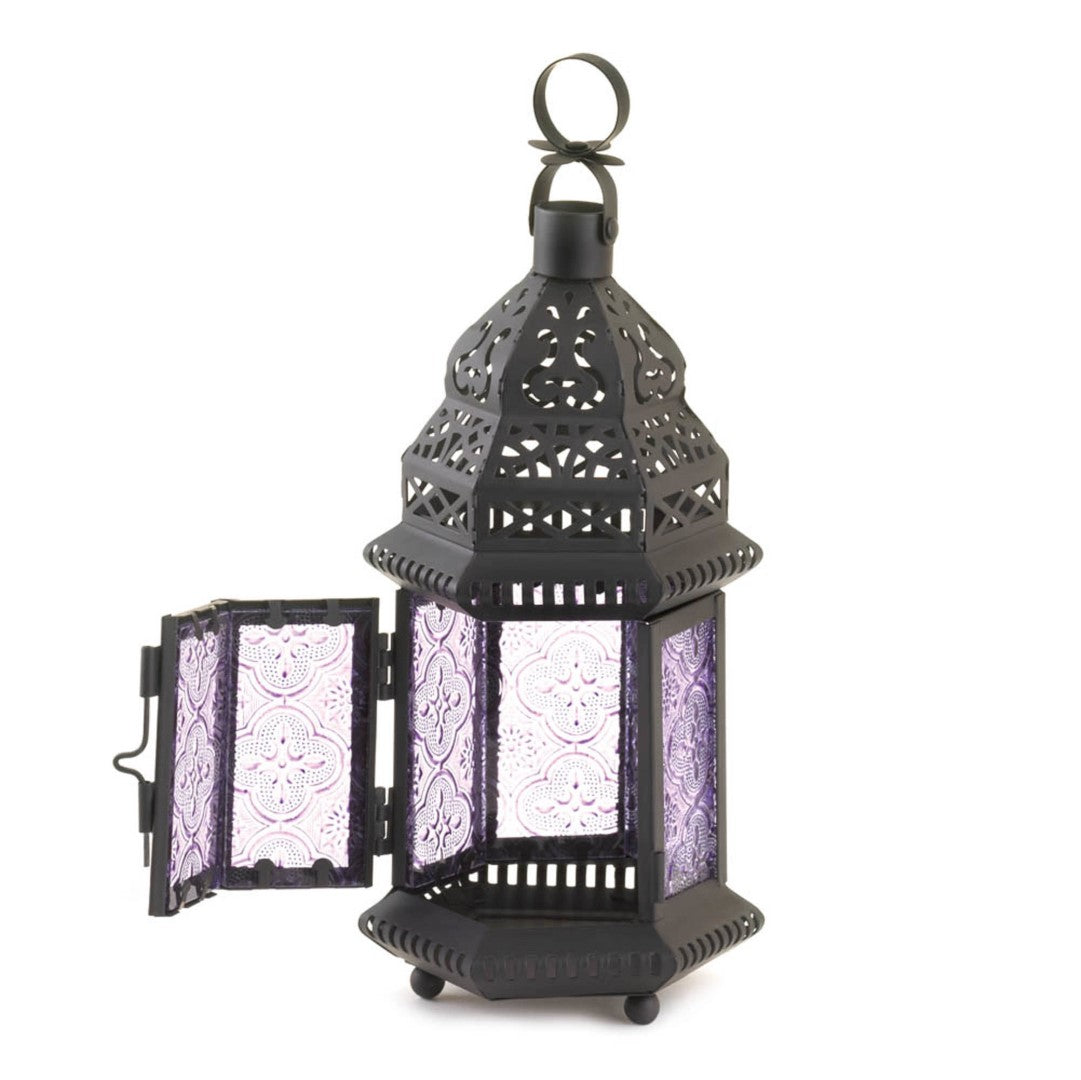 Purple Moroccan Style Lantern 