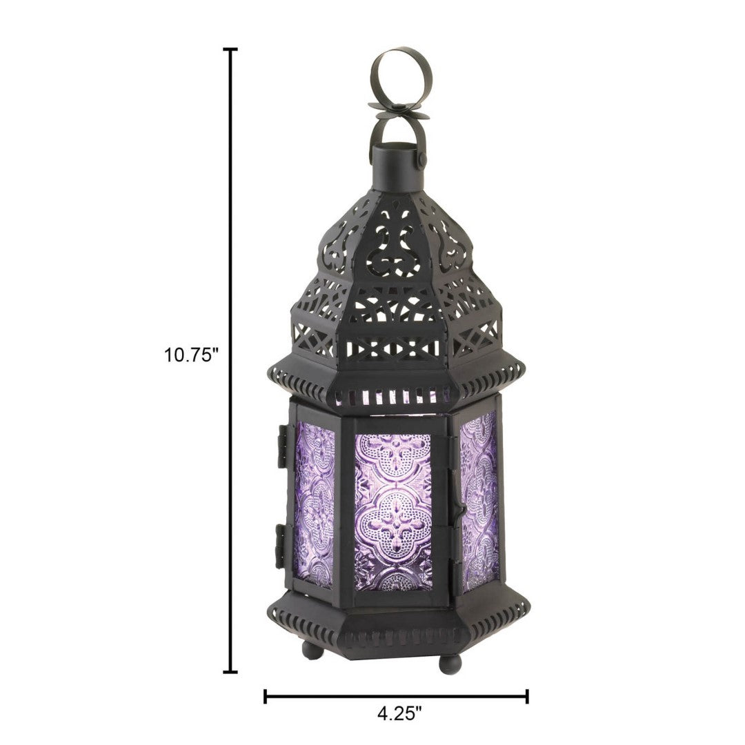 Purple Moroccan Style Lantern 