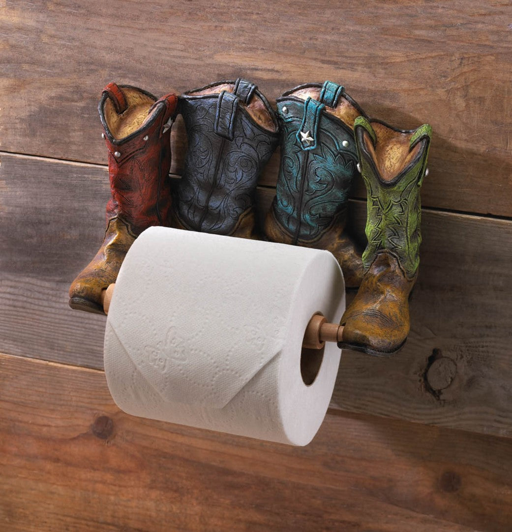 Cowboy Boots Toilet Paper Holder 