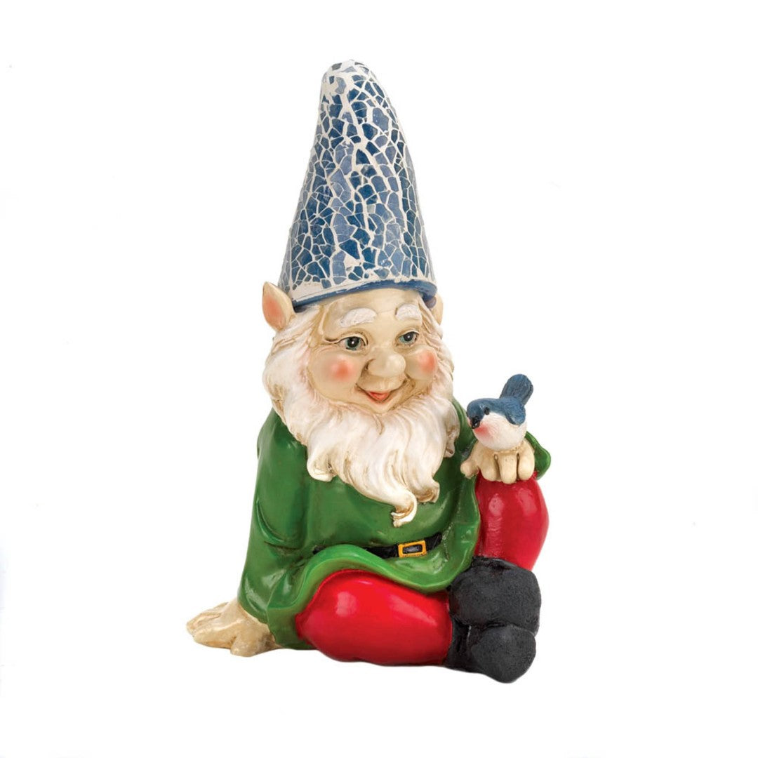 Cheery Gnome Solar Statue 