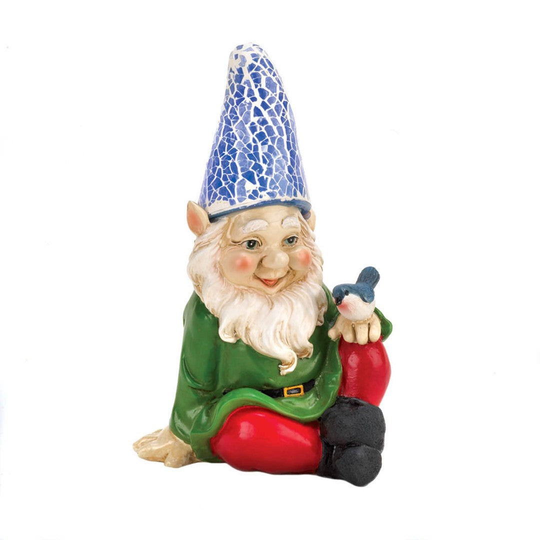 Cheery Gnome Solar Statue 