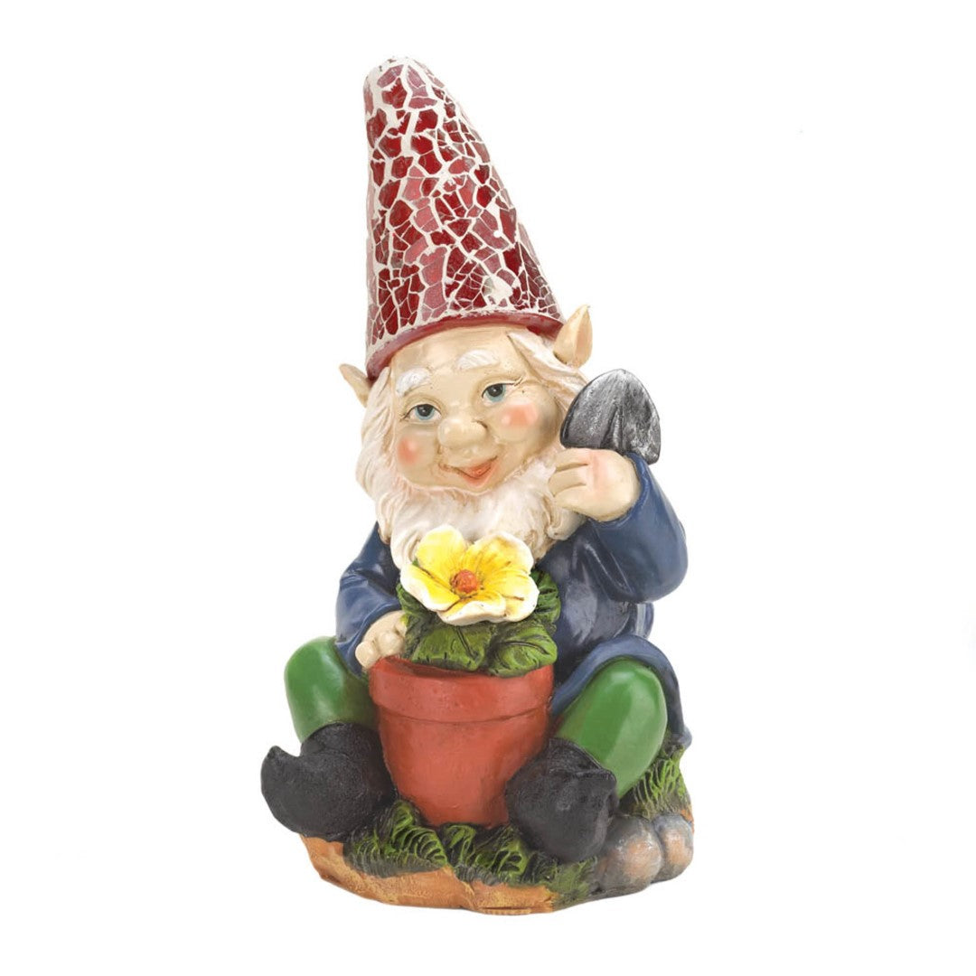 Gardening Gnome Solar Statue 