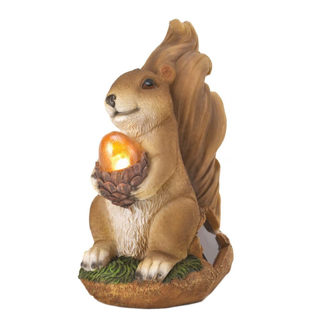 Squirrel Solar Statue 