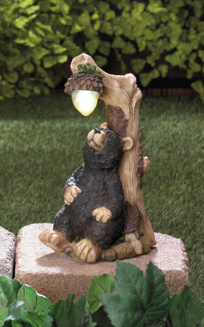 Black Bear Solar Statue 