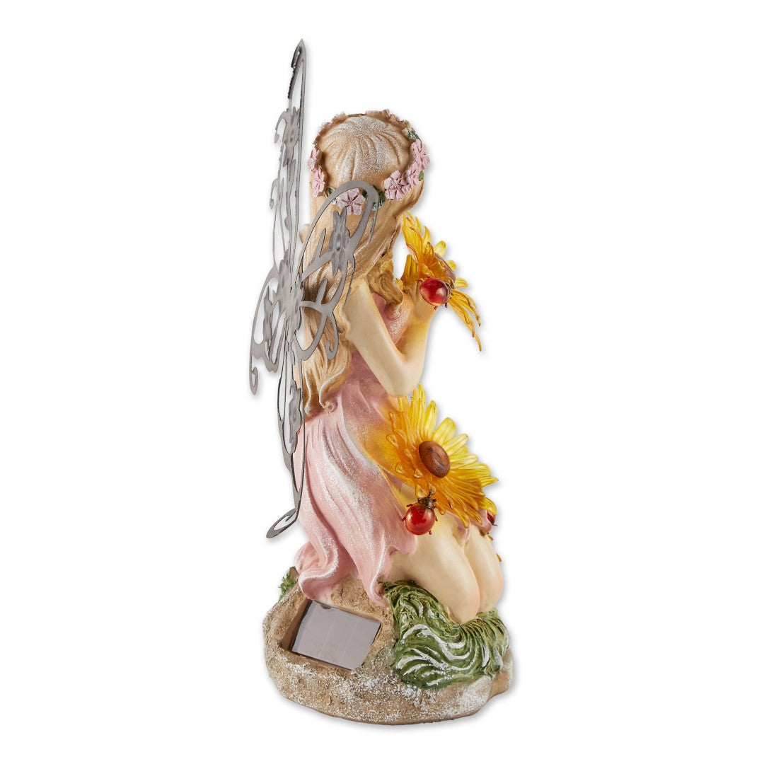 Garden Blooms Fairy Solar Statue 