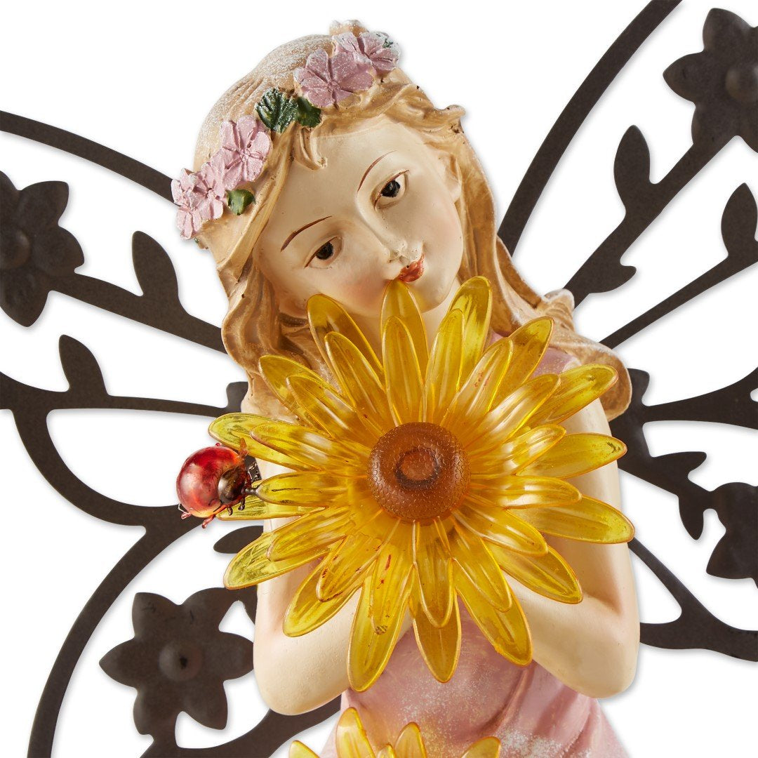 Garden Blooms Fairy Solar Statue 