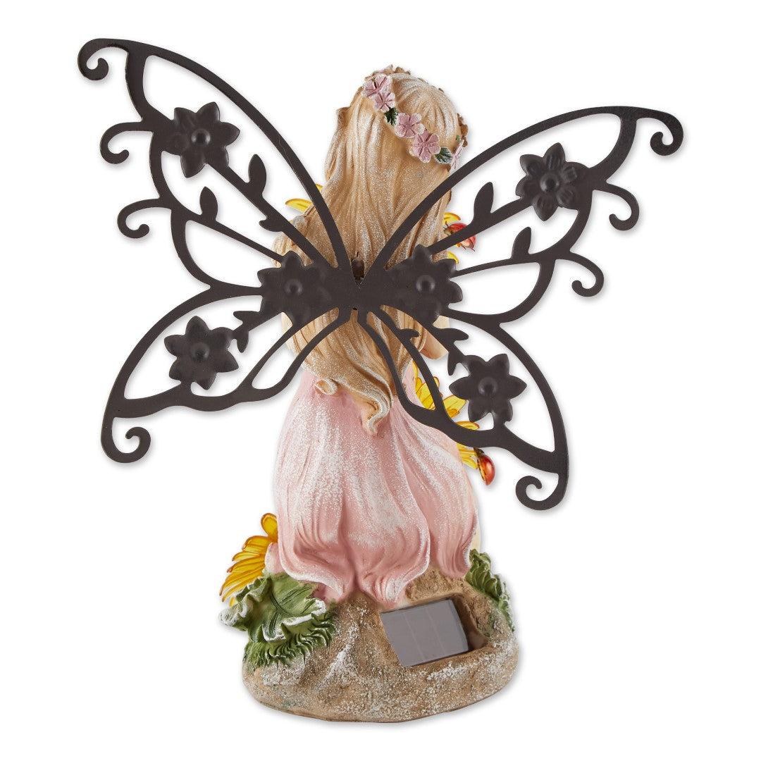 Garden Blooms Fairy Solar Statue 