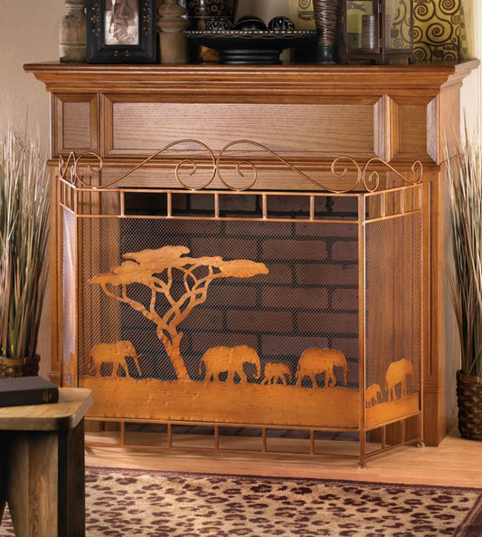 Wild Savannah Fireplace Screen 