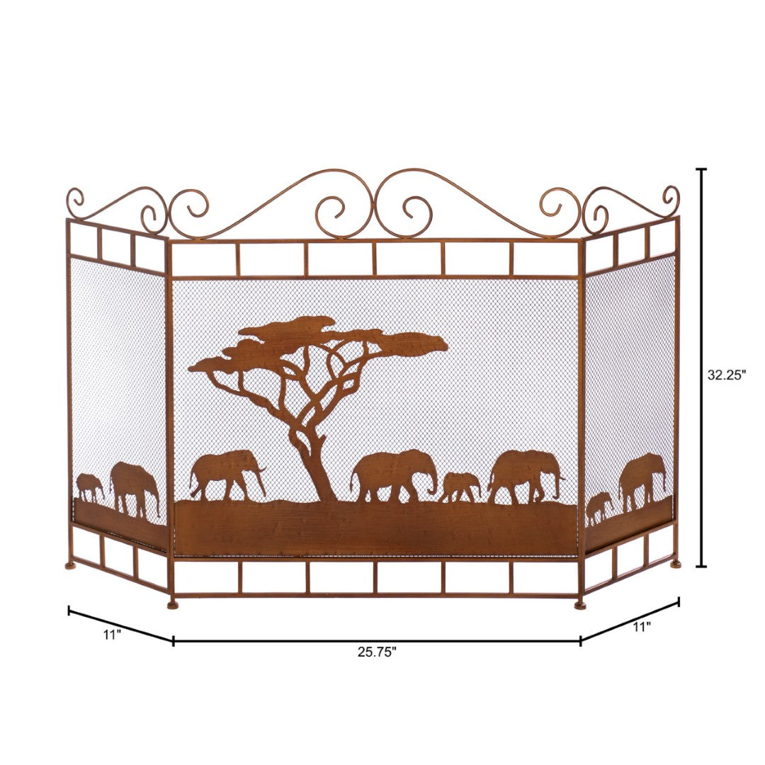 Wild Savannah Fireplace Screen 