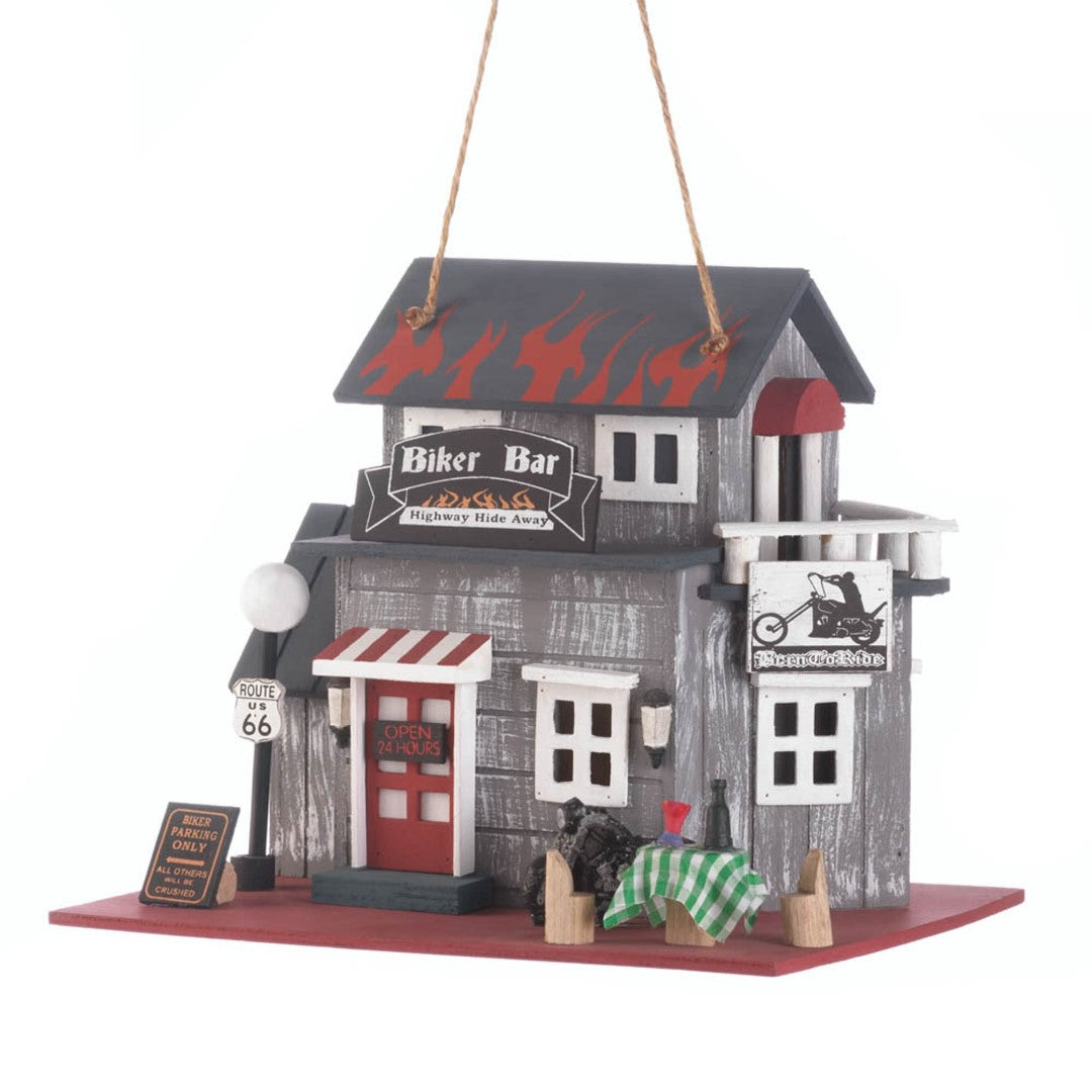 Route 66 Biker Bar Birdhouse 