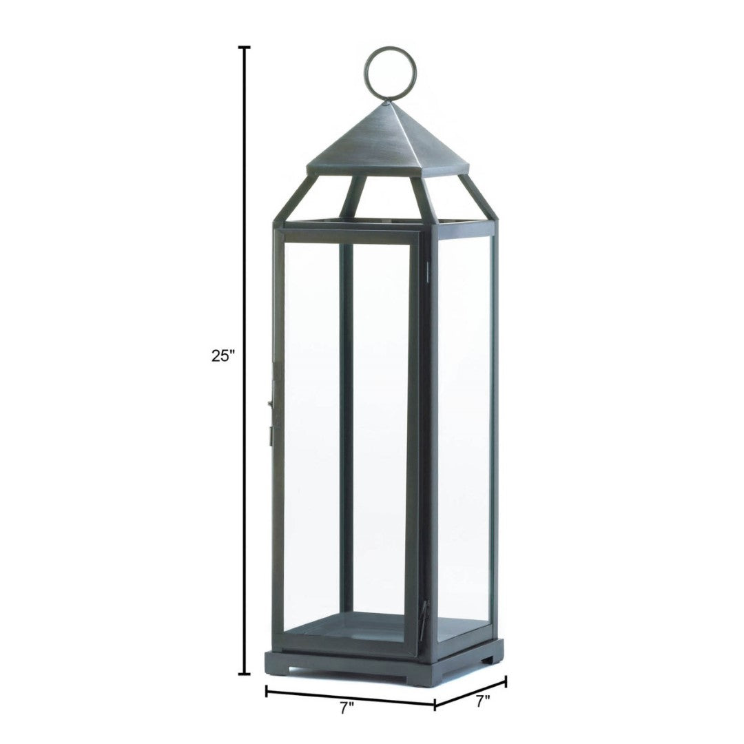 Brushed Silver Extra Tall Lantern 