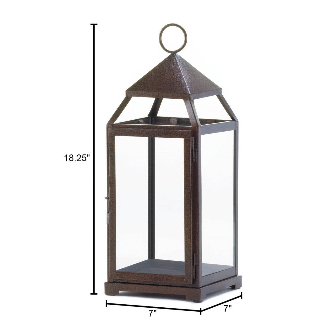 Large Bronze Contemporary Lantern 