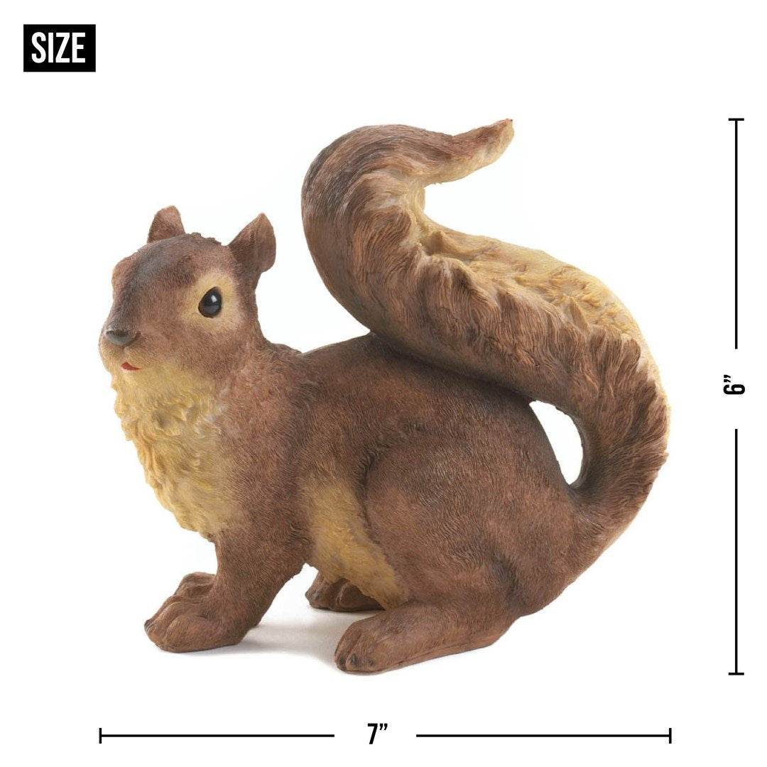 Curious Squirrel Garden Statue 