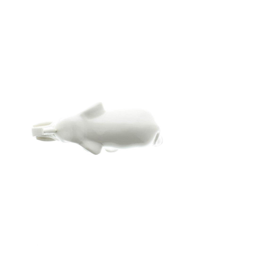 Sleek White Ceramic Elephant 