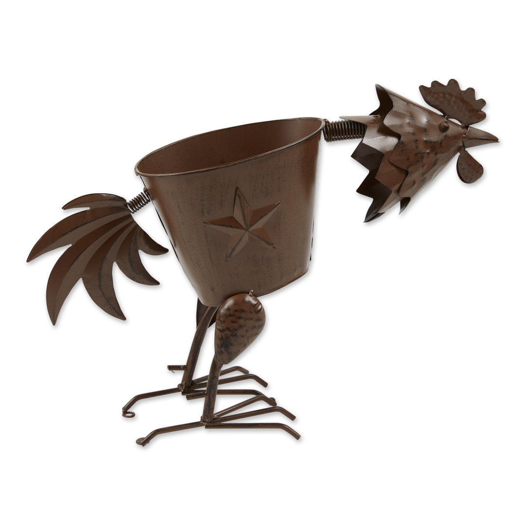 Pecking Rooster Planter 