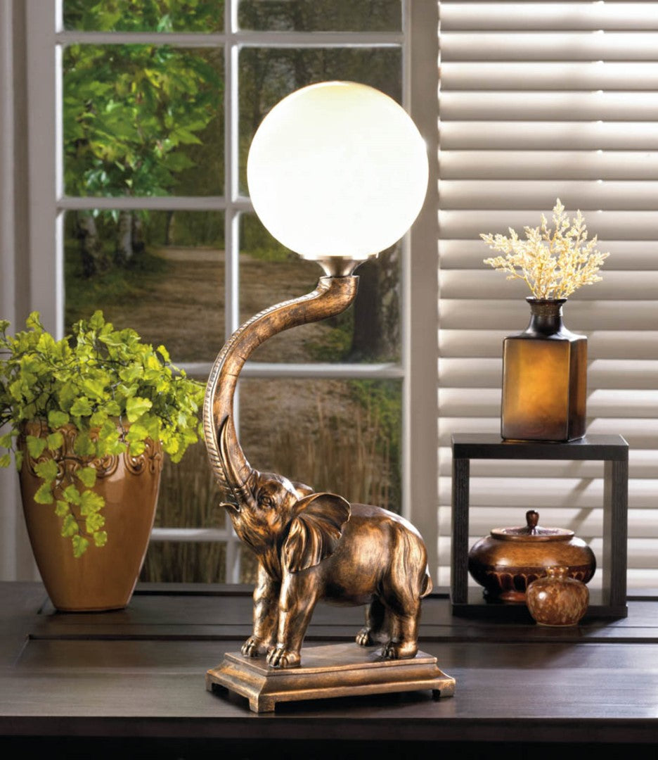 Trumpeting Elephant Lamp 