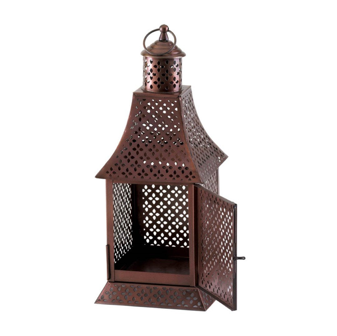 Labyrinth Pewter Lantern 