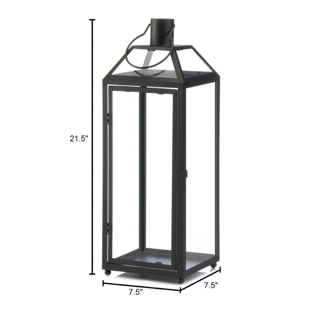 Midtown Large Black Lantern 