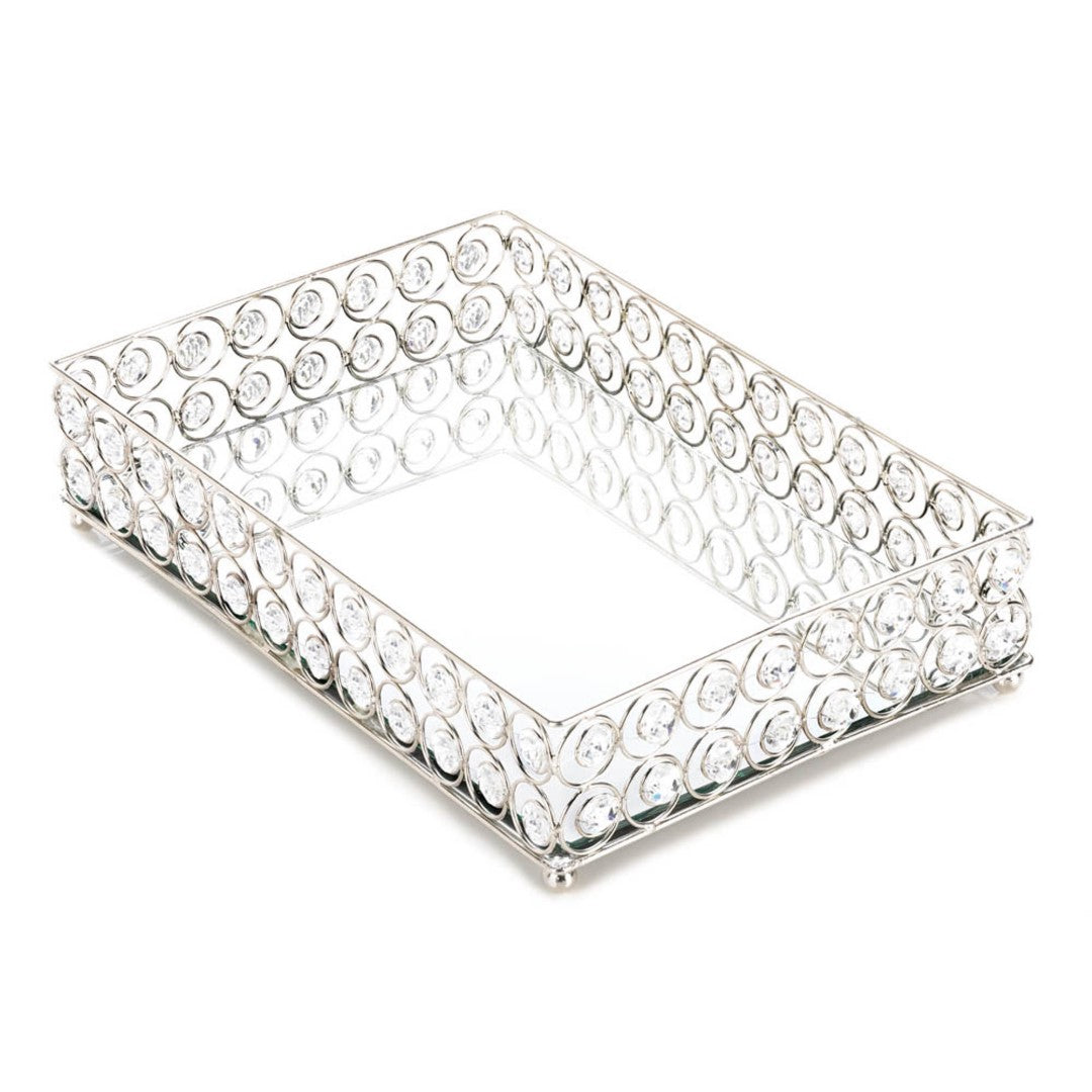 Shimmer Rectangular Jeweled Tray 