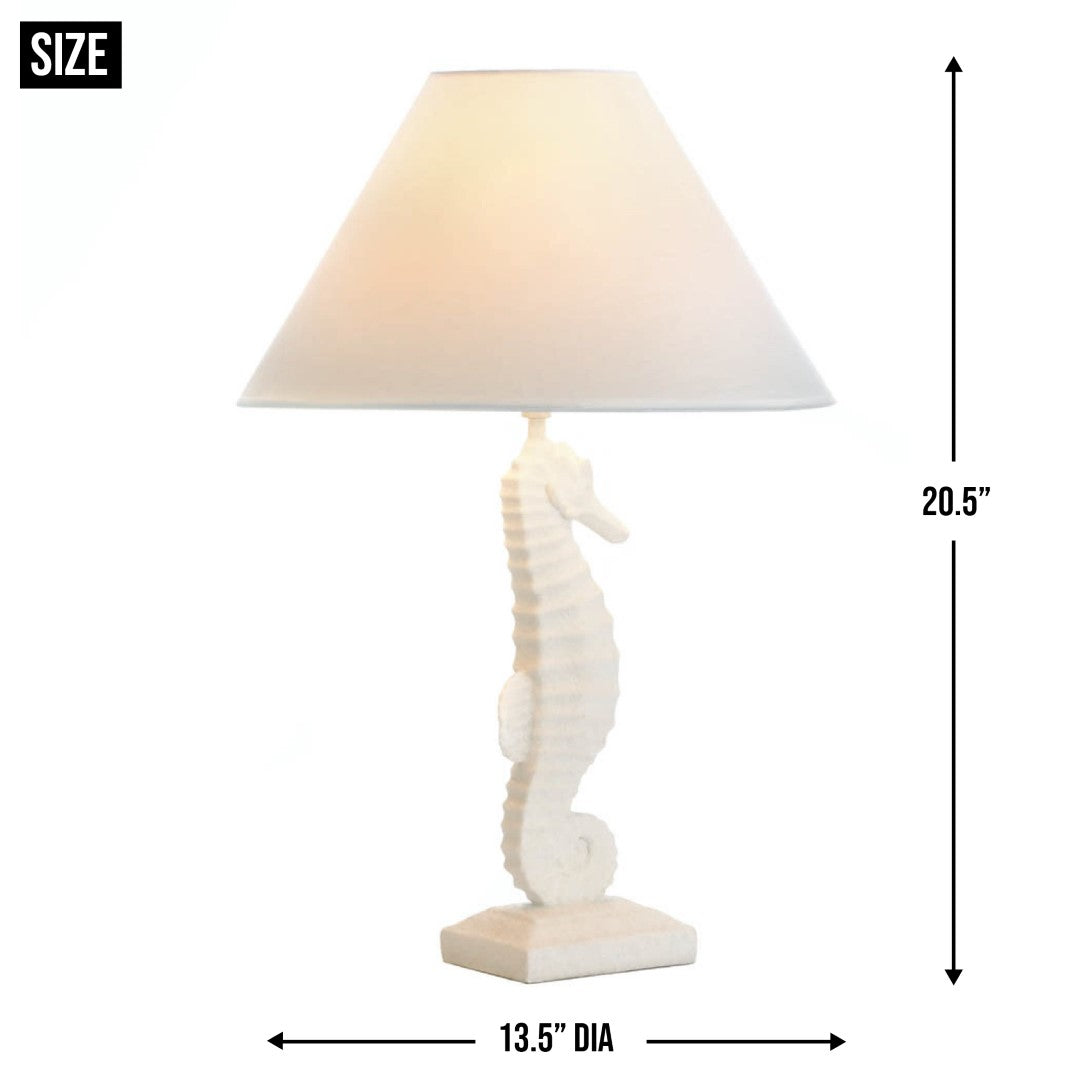 White Seahorse Table Lamp 