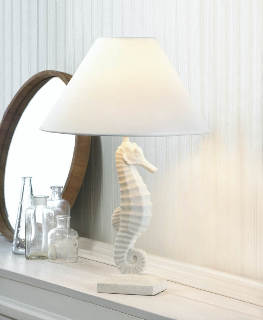 White Seahorse Table Lamp 