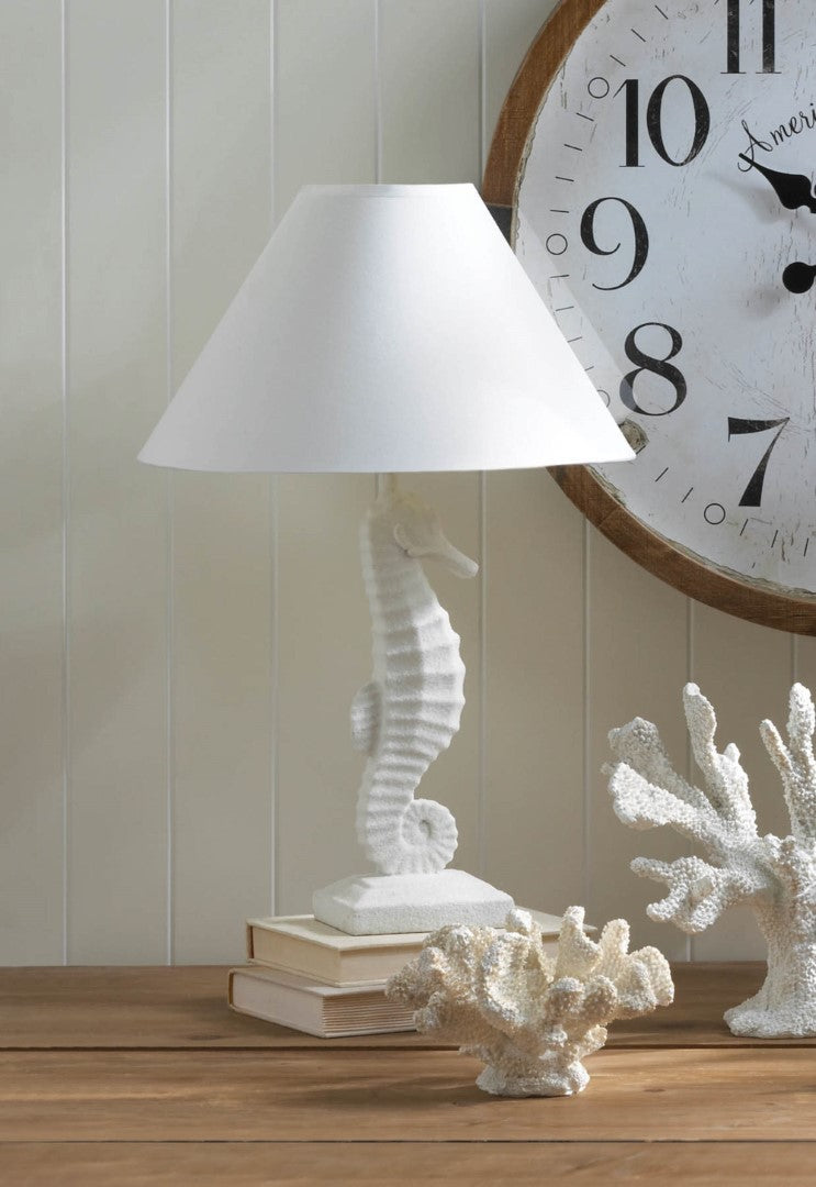 White Seahorse Table Lamp 