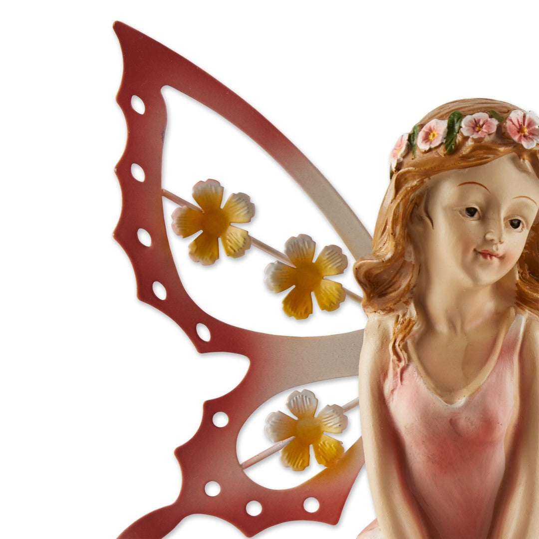 Pink Fairy Solar Garden Statue 