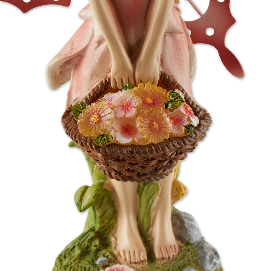 Pink Fairy Solar Garden Statue 