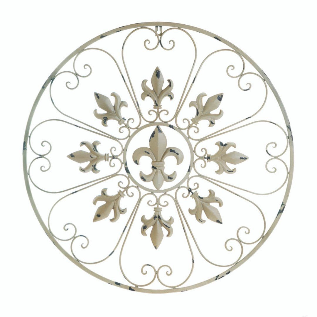 Circular Fleur De Lis Wall Decor 