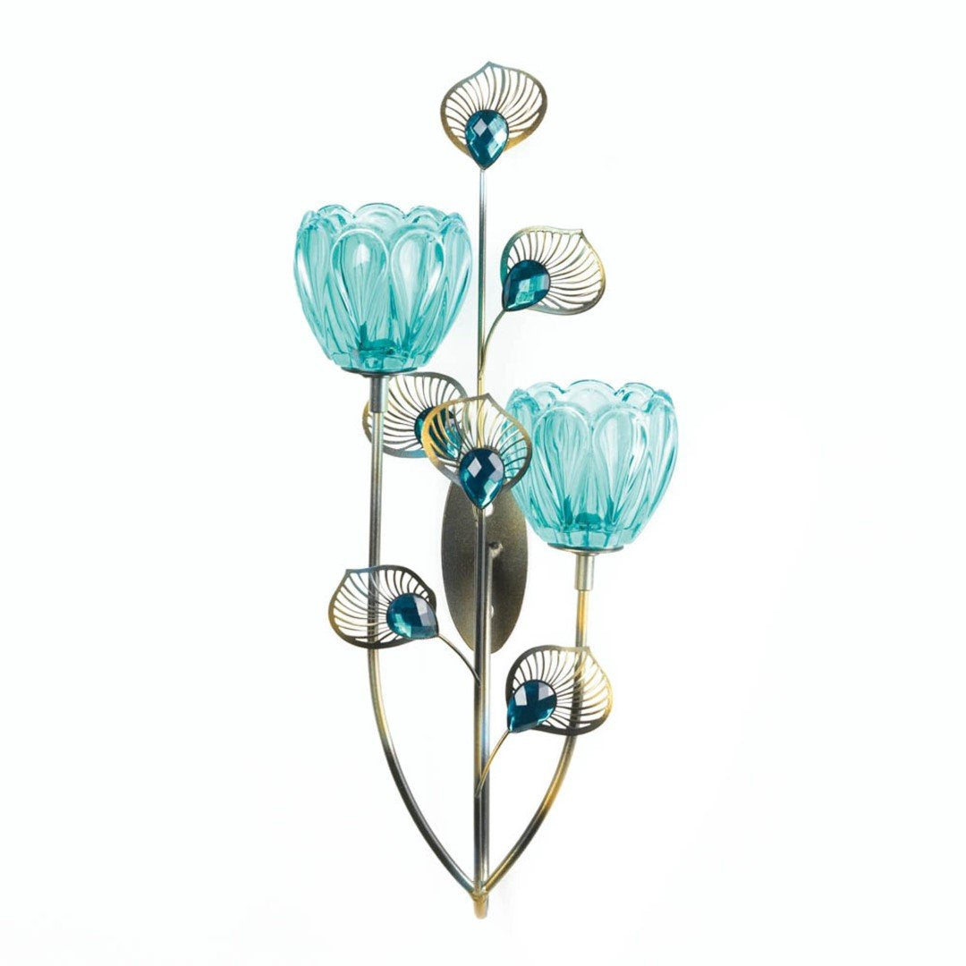 Peacock Blossom Duo Cup Sconce 