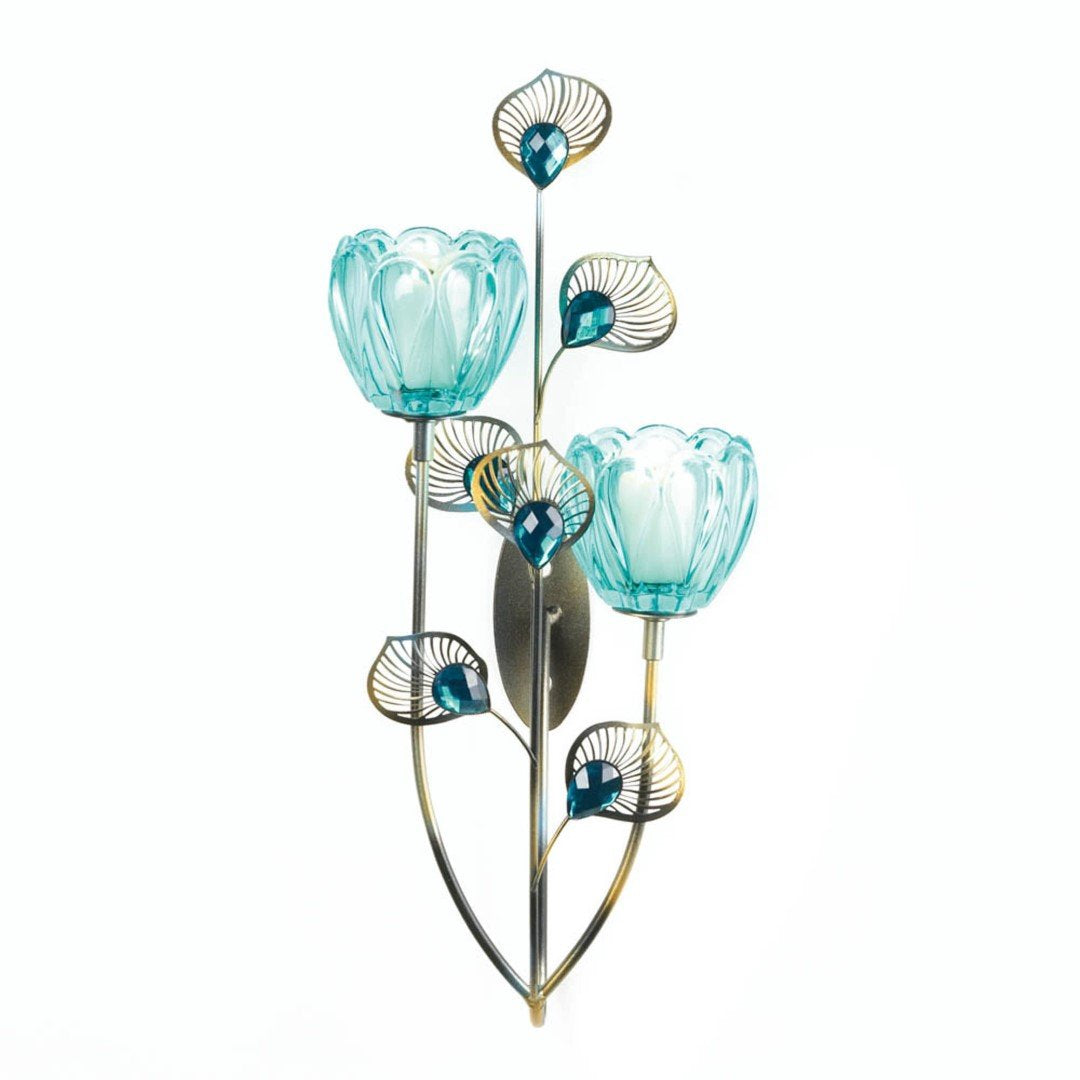 Peacock Blossom Duo Cup Sconce 