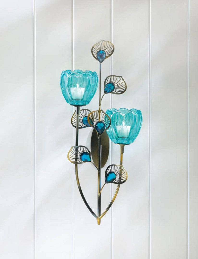 Peacock Blossom Duo Cup Sconce 