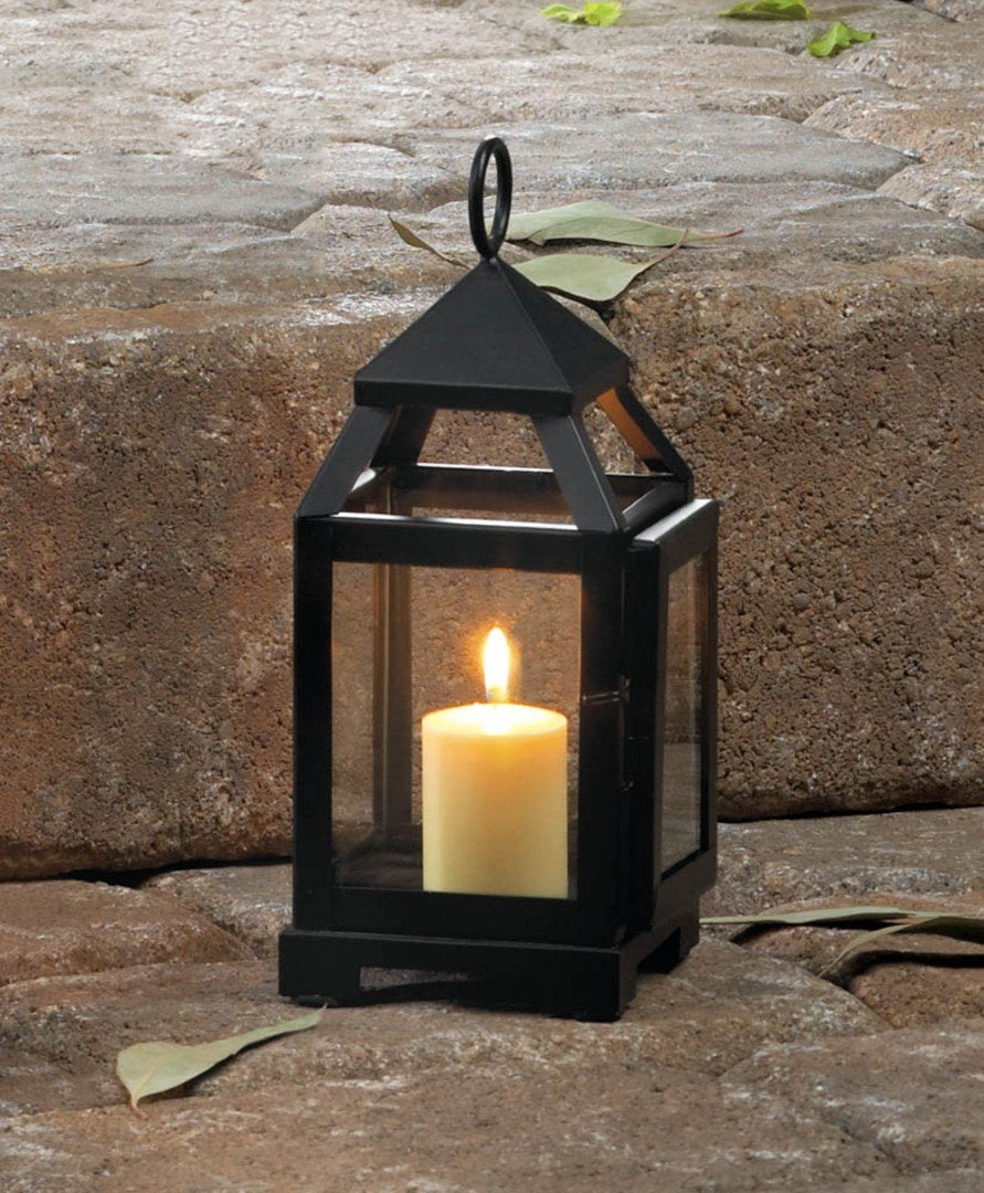 Black Mini Contemporary Lantern 