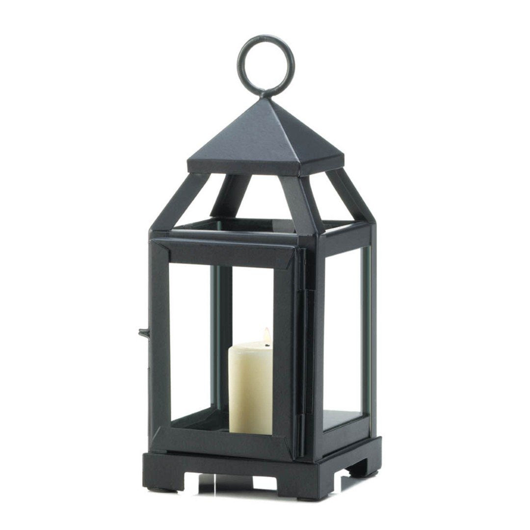 Black Mini Contemporary Lantern 