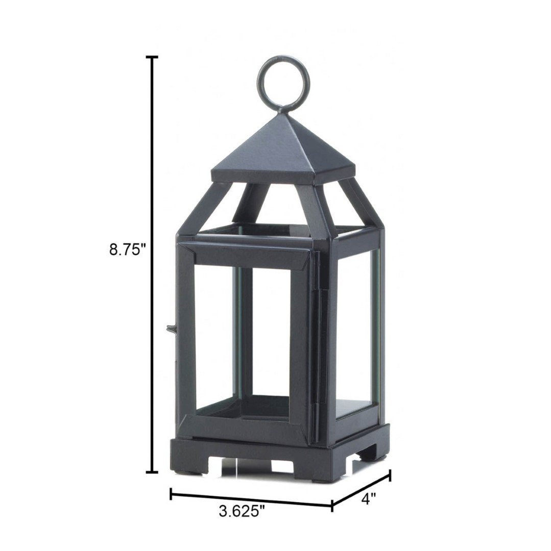 Black Mini Contemporary Lantern 