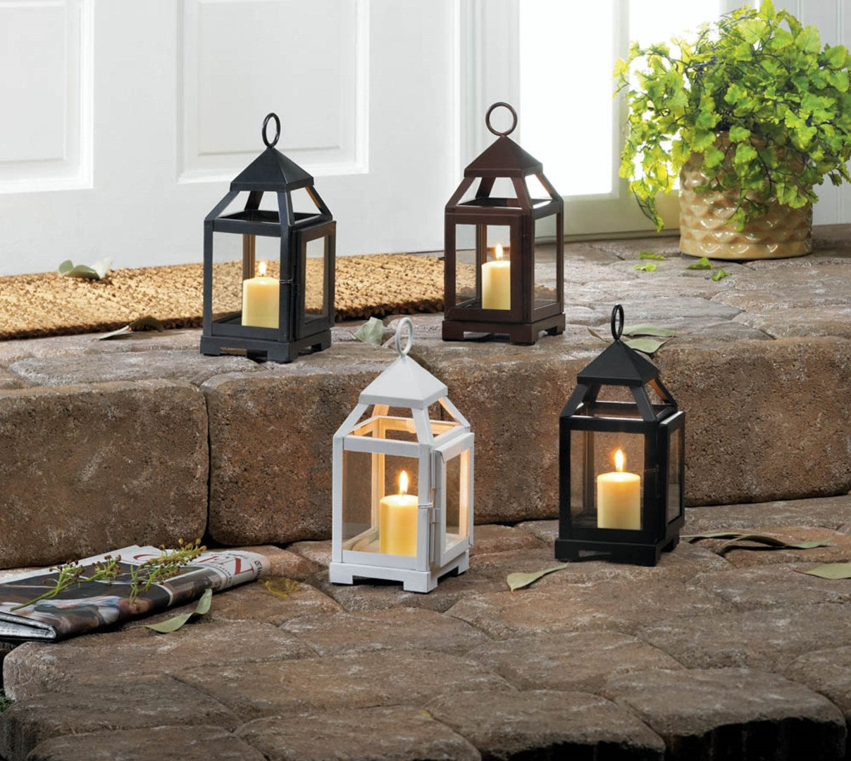 Copper Mini Contemporary Lantern 