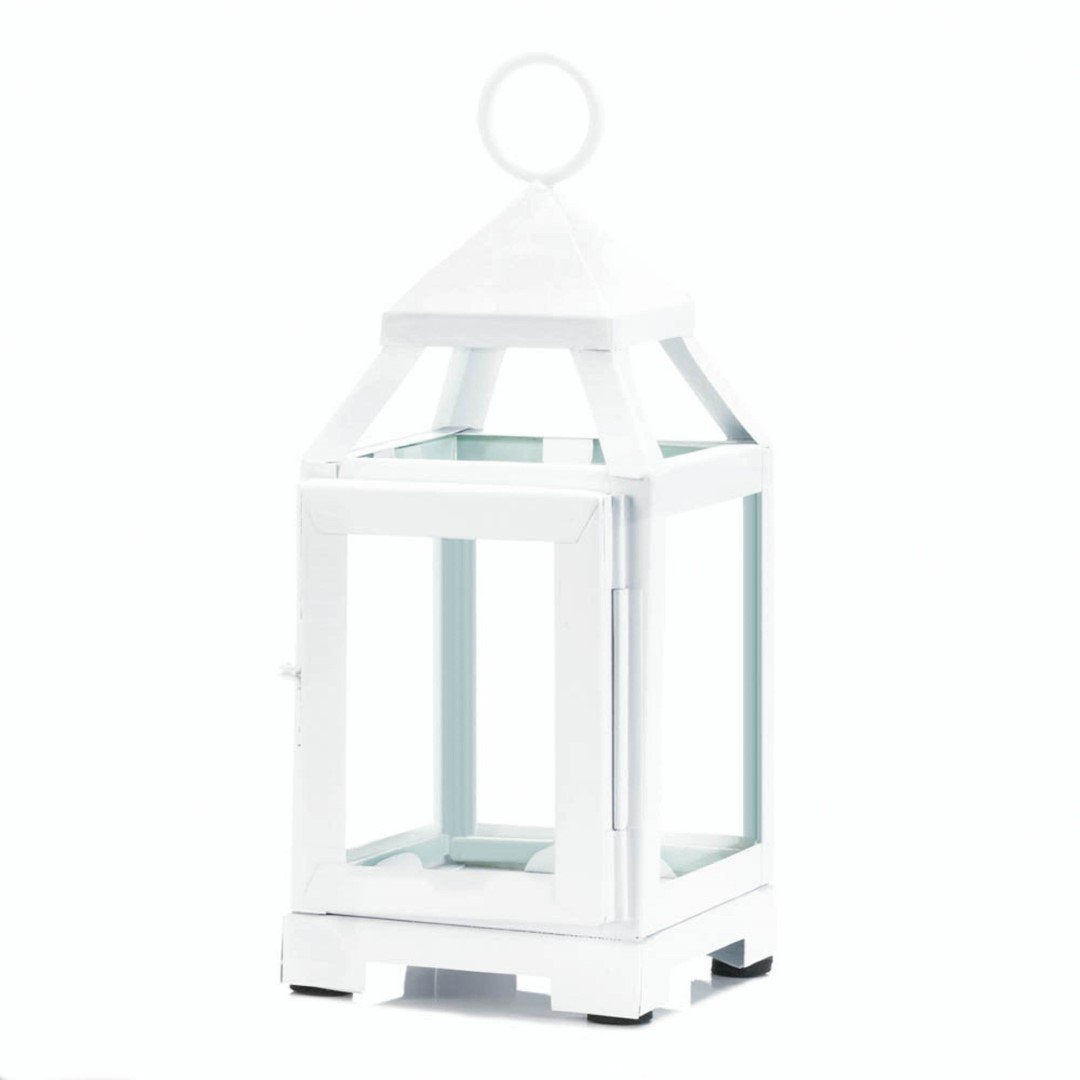 White Mini Contemporary Lantern 