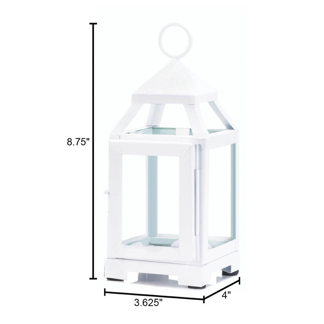 White Mini Contemporary Lantern 