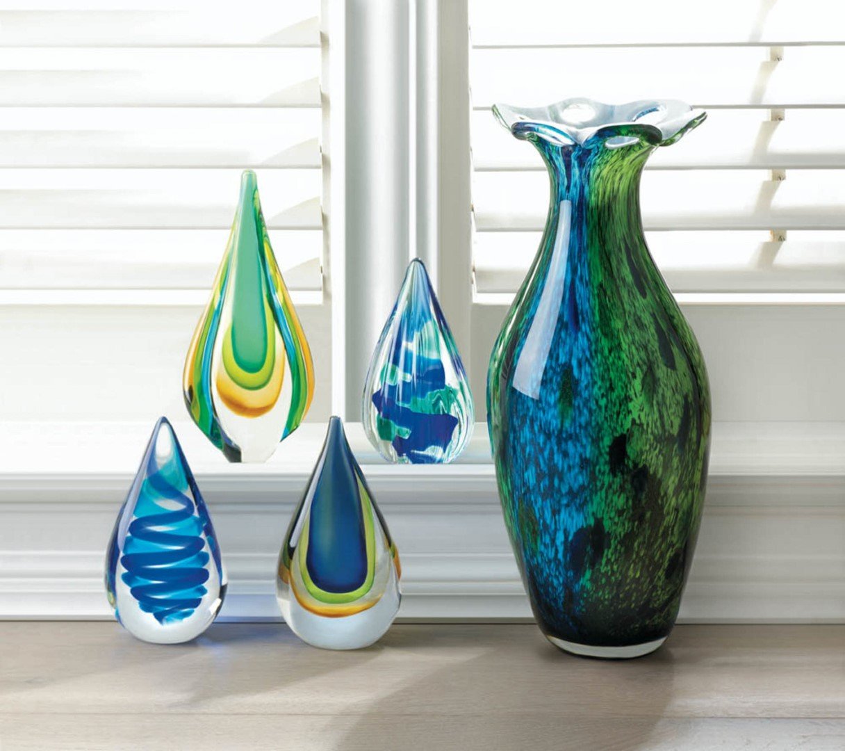 Art Glass Water Drop Statue 