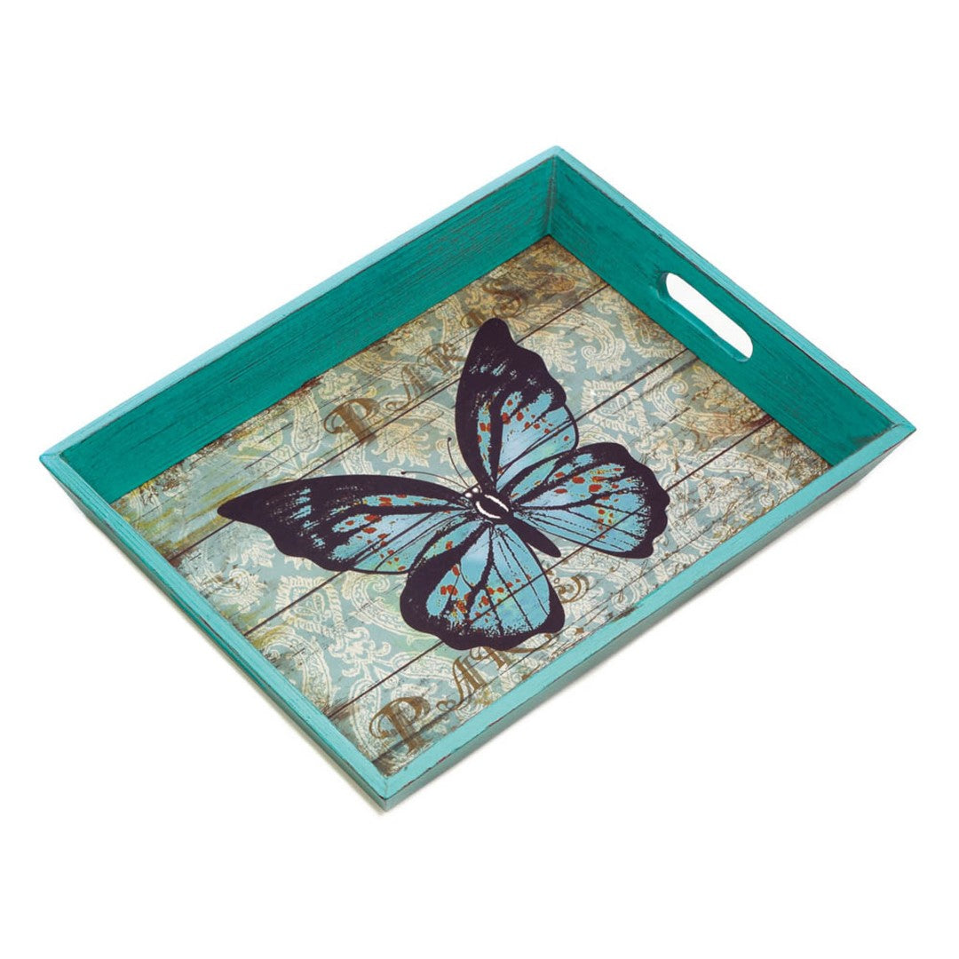 Blue Butterfly Serving Tray 